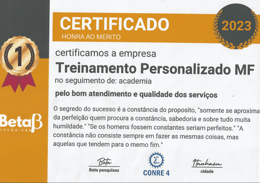 Certificado Beta Melhor Atendimento 2023